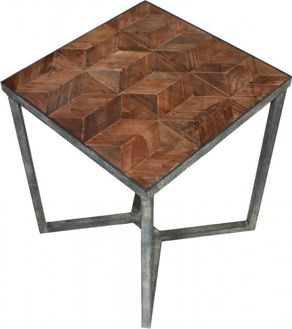 End Table Side Square Natural Reclaimed Pine-Image 2
