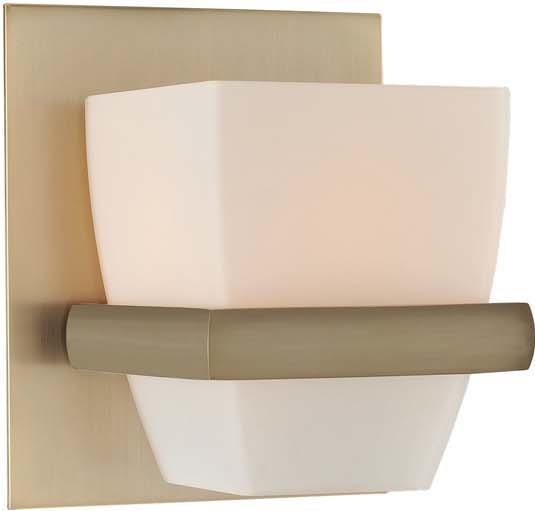 Bath Fixture Vanity Light KALCO MALIBU Modern Classic Tapered Square Shade-Image 1