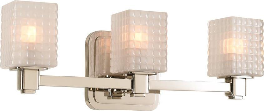 Bath Fixture Vanity Light KALCO AVANTI Modern Classic 3-Light Clear 3000K Bulb-Image 1