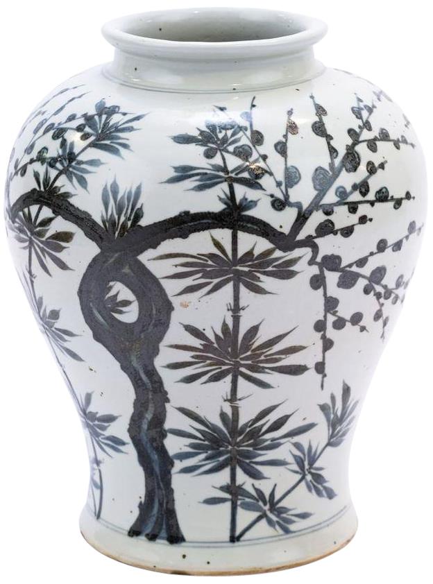 Jar Vase YUAN DYNASTY Bamboo Flared Rim Colors May Vary White Black Variable-Image 1