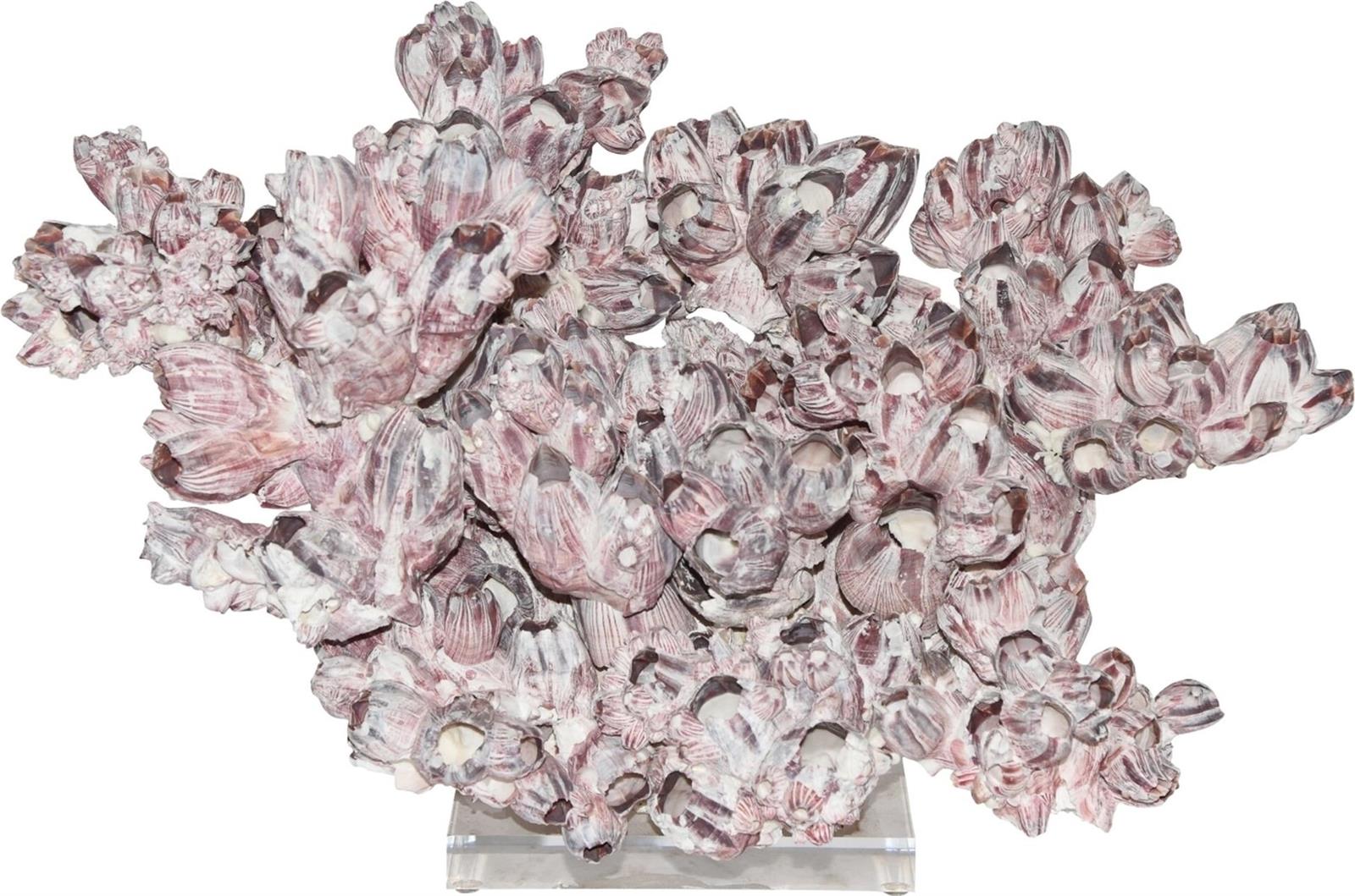 Sculpture Banacle Coral Creation Light Pink Acrylic Handmade Hand-C-Image 1