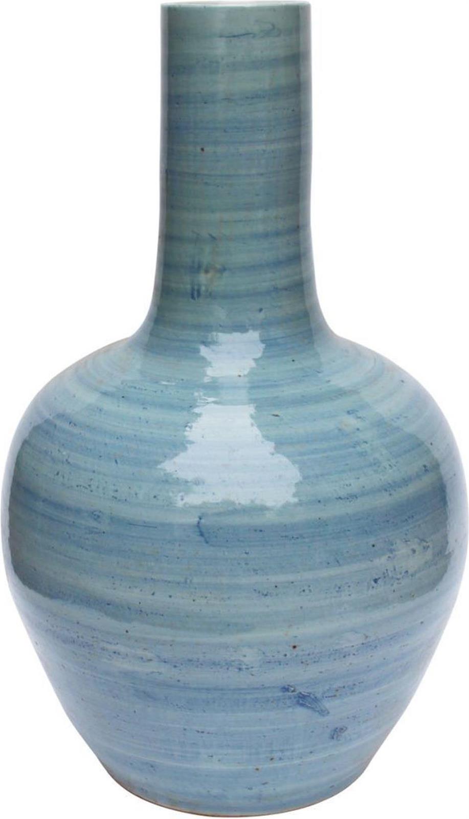 Vase Globular Globe Small Lake Blue Porcelain-Image 1