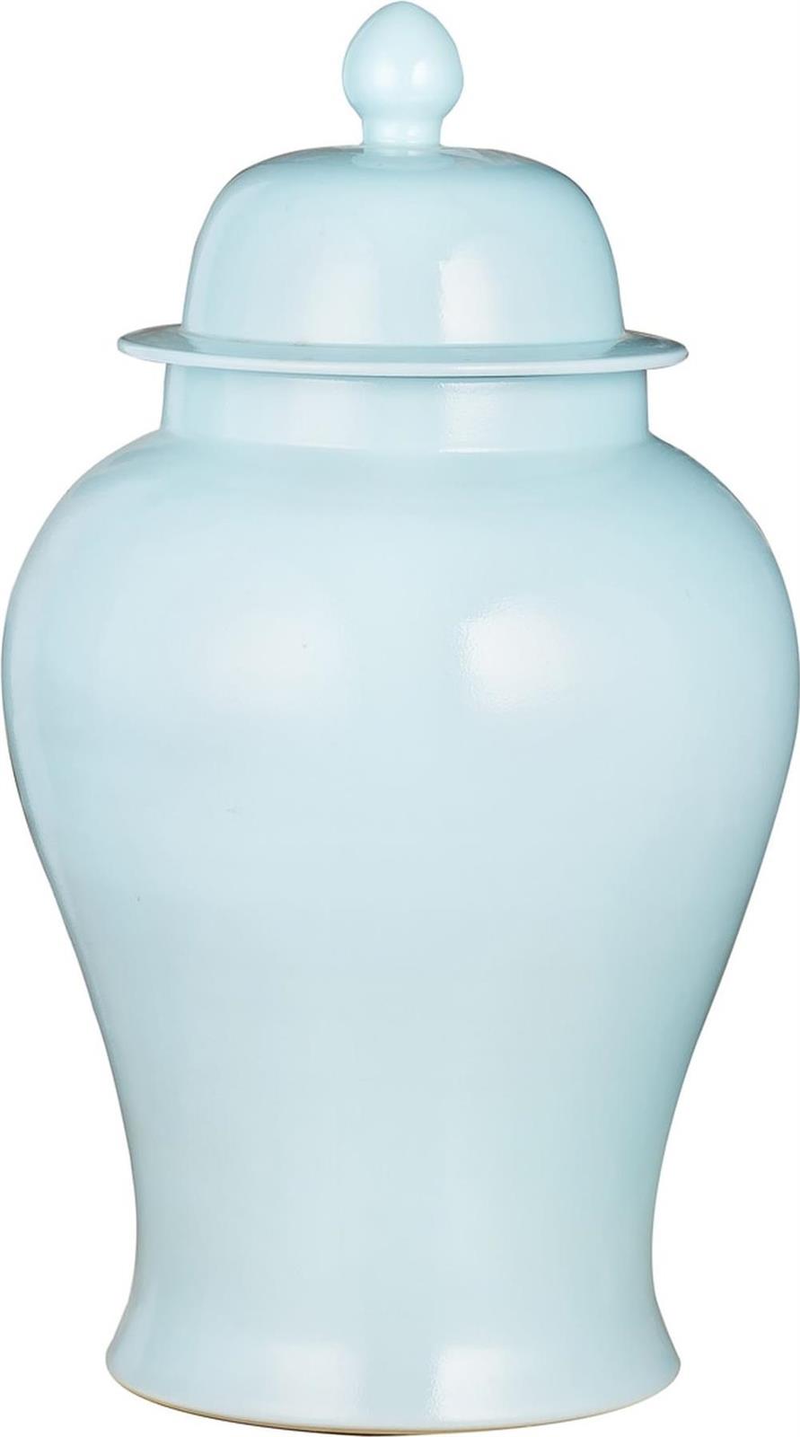 Temple Jar Vase Large Icy Blue Ceramic-Image 1