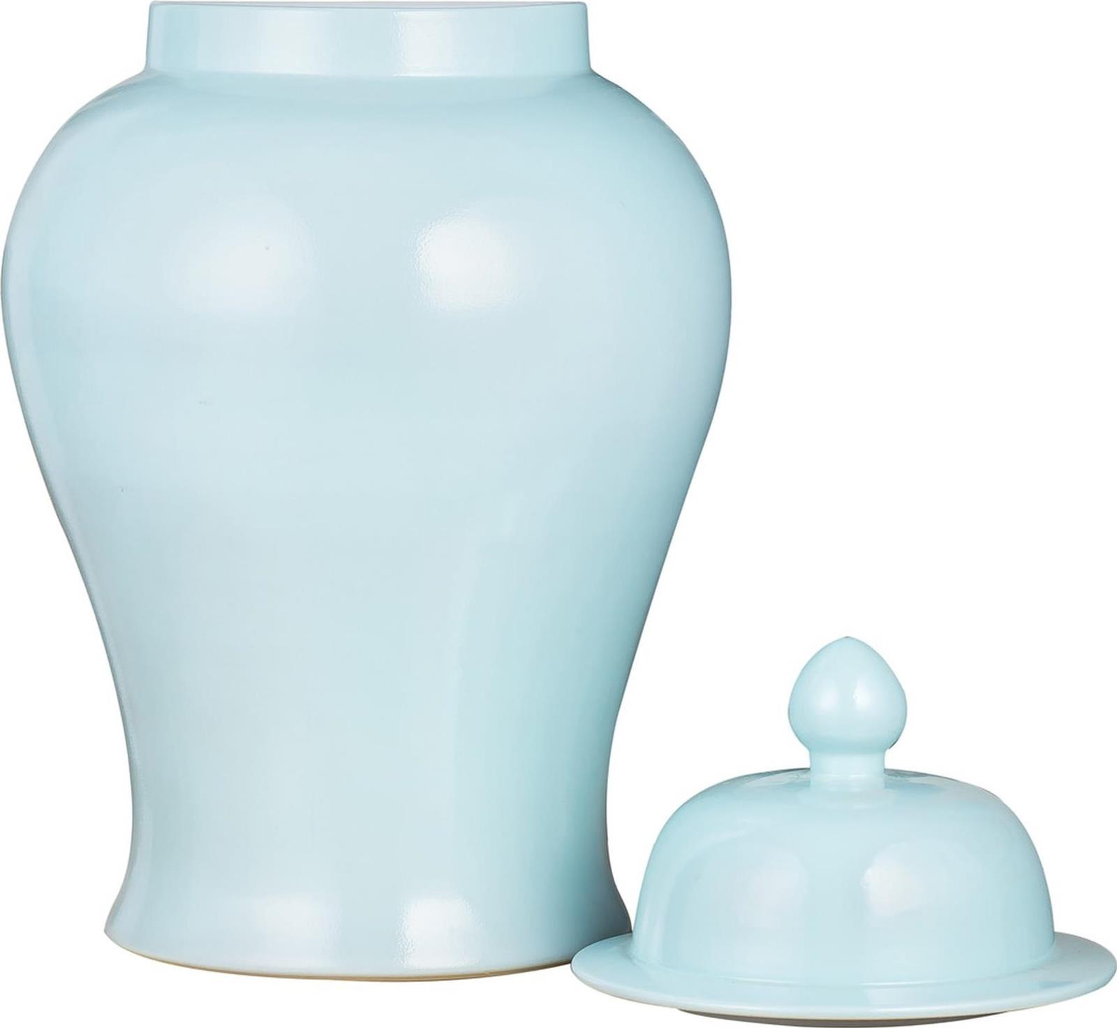Temple Jar Vase Large Icy Blue Ceramic-Image 2