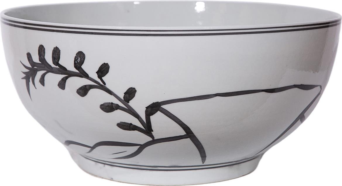 Bowl Flying Bird Vintage White Crackle High-Fired Porcelain Handmade-Image 3