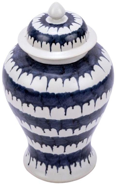 Temple Jar Vase Drip Lamp Colors May Vary White Blue Variable Porcelain-Image 2