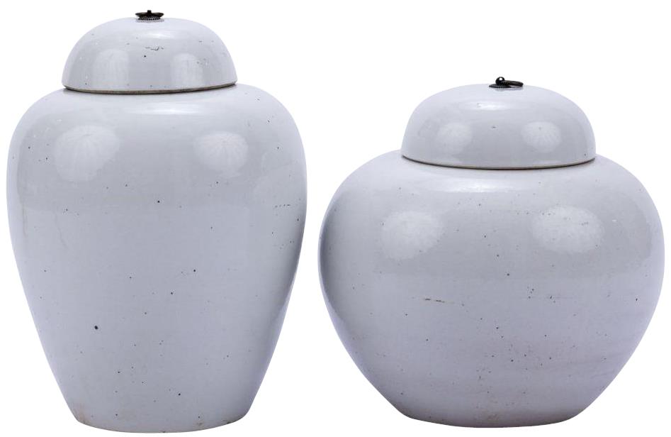Jar Vase Lidded Colors May Vary Busan White Variable Porcelain Bronze Handmade-Image 1