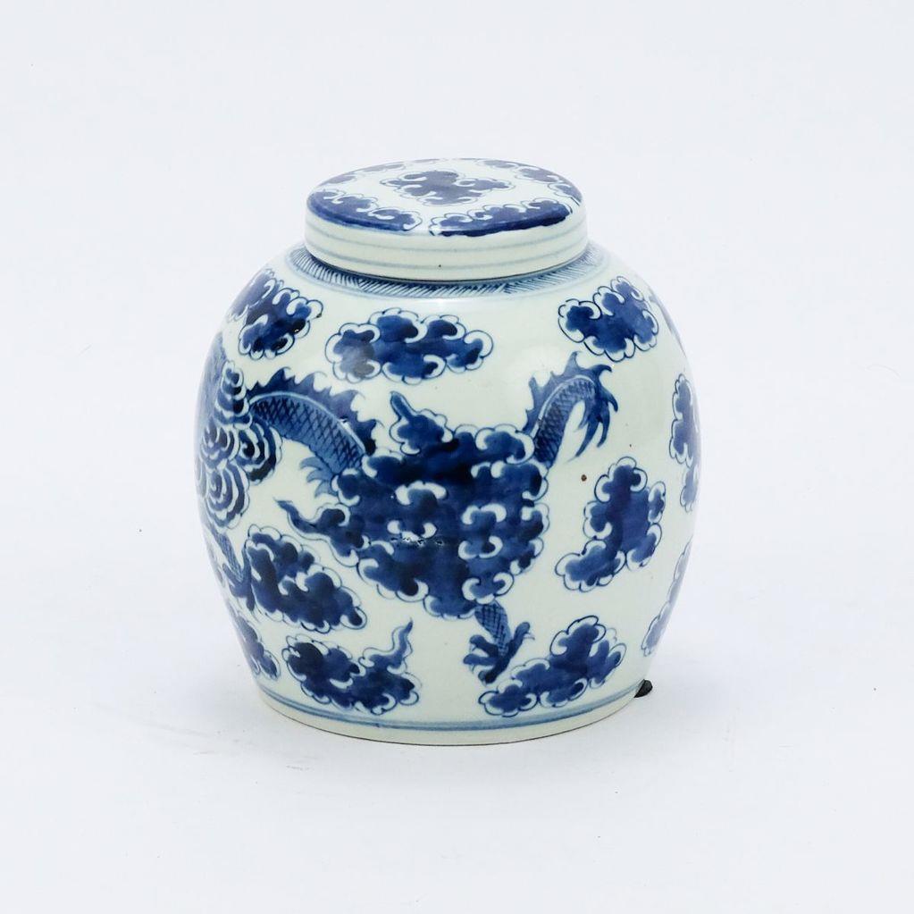 Ancestor Jar Dragon Cloud Vase White Colors May Vary Blue Variable Handmade-Image 2