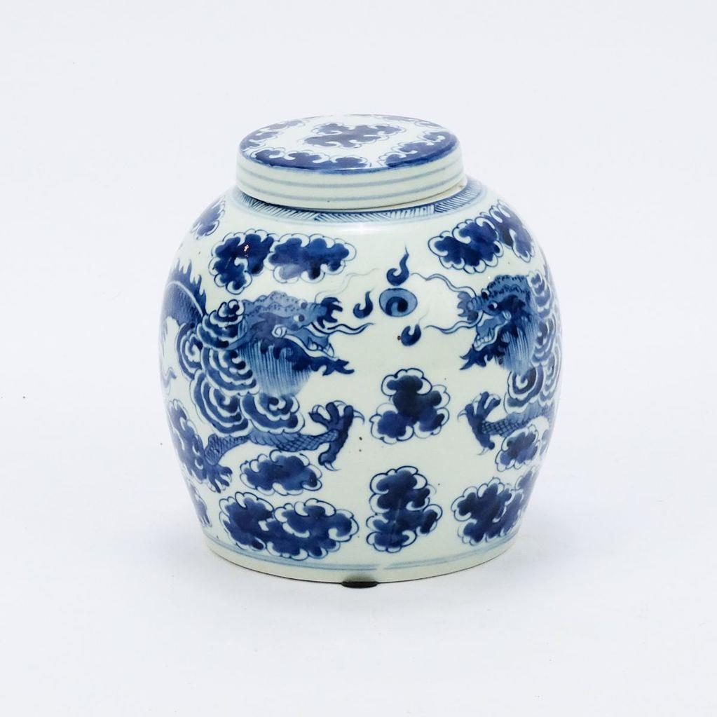 Ancestor Jar Dragon Cloud Vase White Colors May Vary Blue Variable Handmade-Image 4