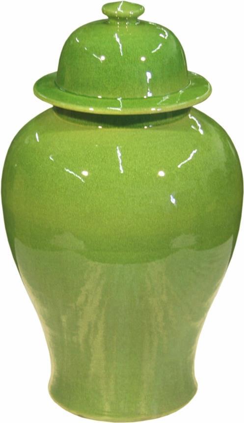 Temple Jar Vase Colors May Vary Lime Green Variable Handmade Hand-C-Image 1