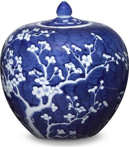 Jar Vase Plum Melon White Blue Colors May Vary Variable Ceramic Handmade-Image 1