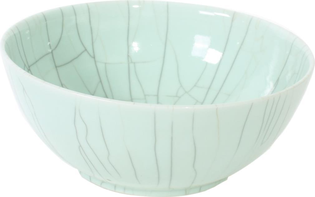 Bowl Colors May Vary Celadon Crackle Green Variable Ceramic Handmade-Image 1