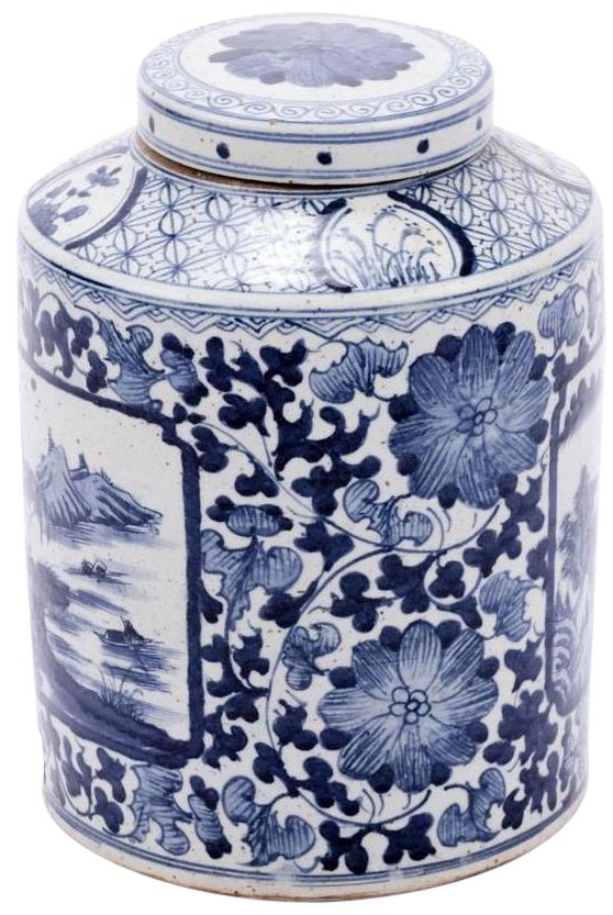 Tea Jar Service Items Vase DYNASTY Floral Landscape Medallion Colors May Vary-Image 3
