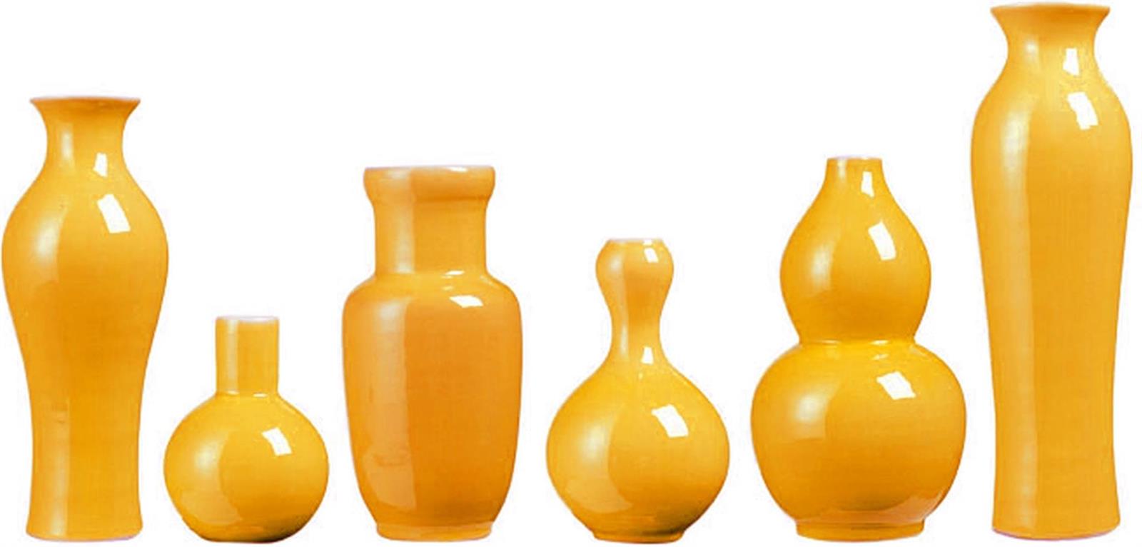 Vases Vase Assorted Colors May Vary Yellow Variable Set 6 Ceramic Handmade-Image 2