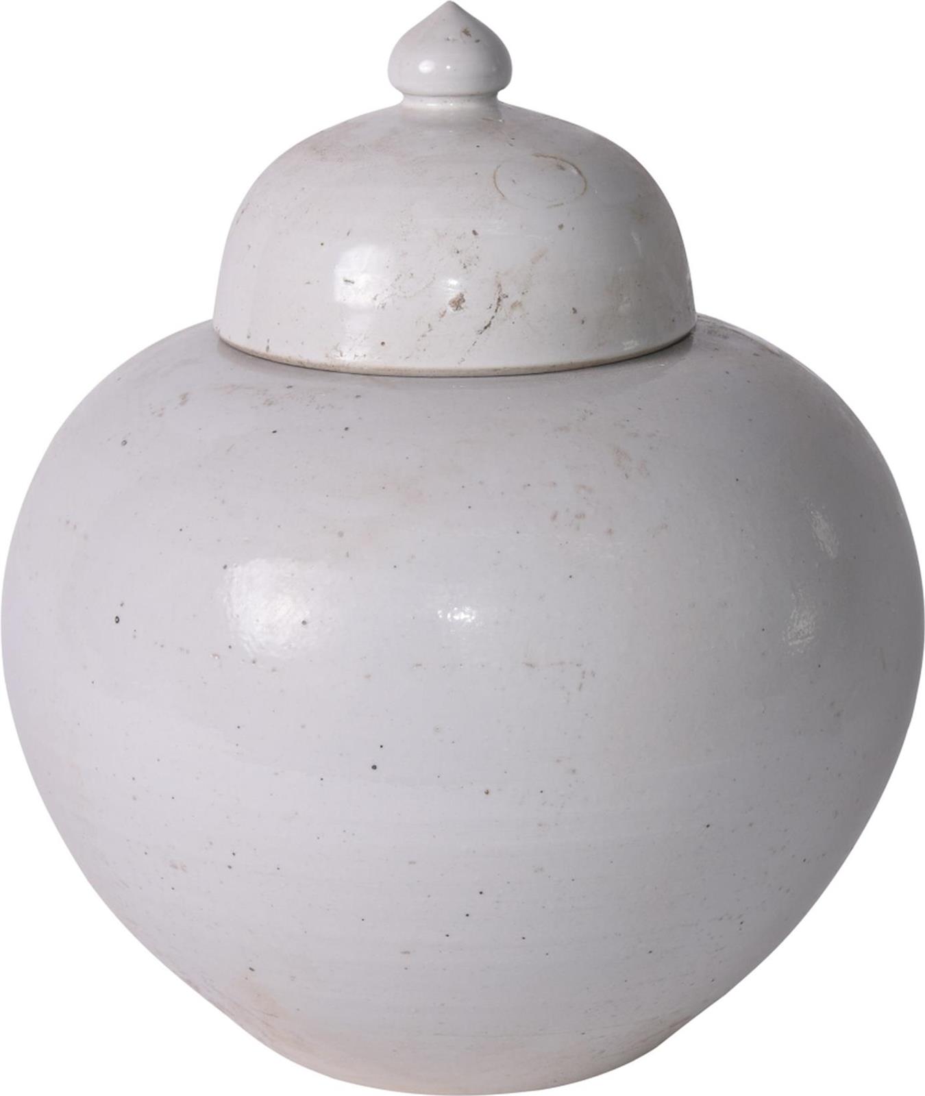 Jar Vase BUSAN Lidded White Colors May Vary Variable Ceramic Handmade-Image 2