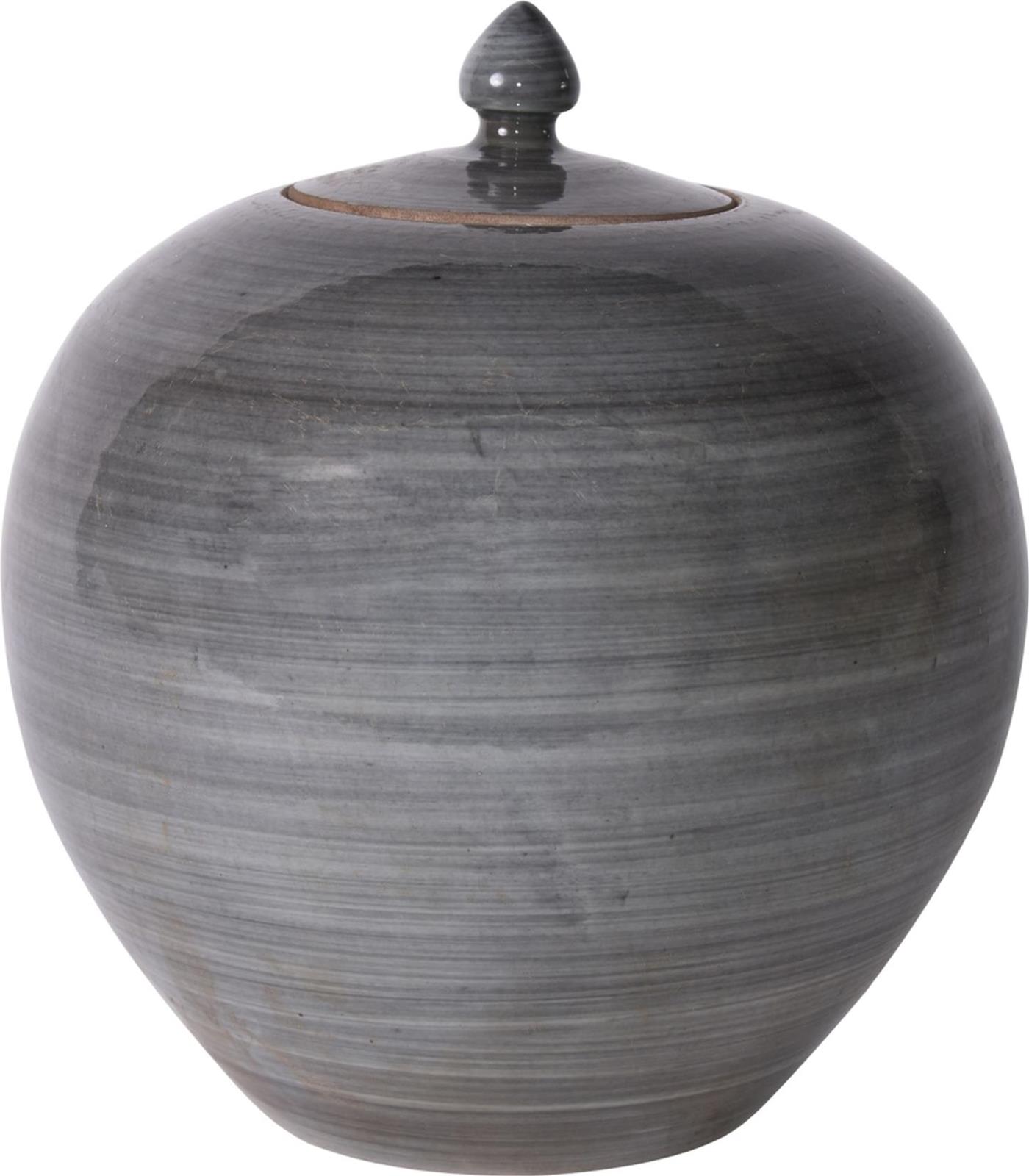 Jar Vase Melon Colors May Vary Iron Gray Variable Ceramic Handmade -Image 1