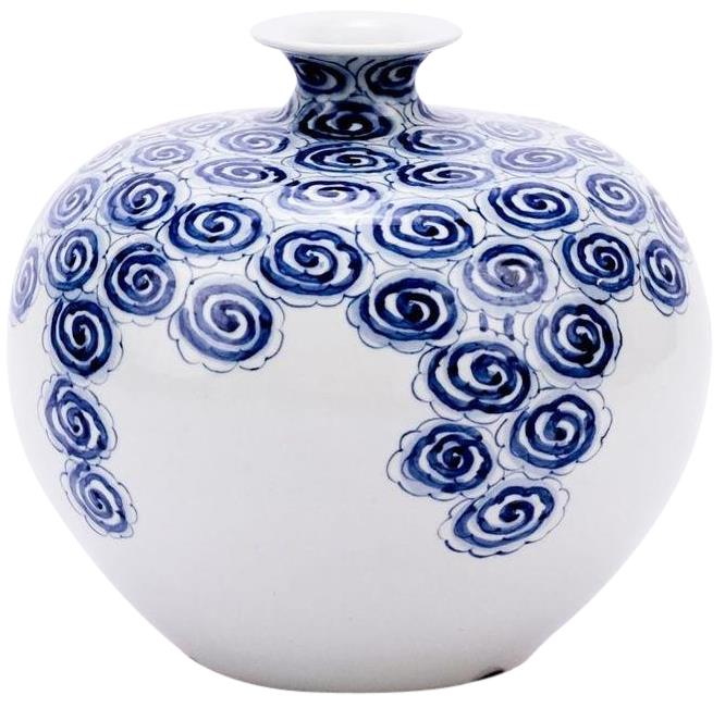 Vase Drifting Cloud Lamp Pomegranate Colors May Vary Blue White Variable-Image 1