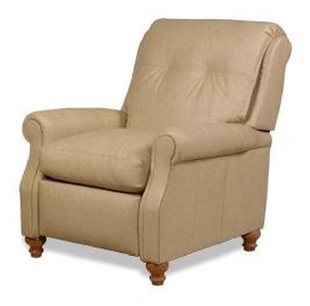 Elegant Recliner Chair, Top Grain Leather/Wood, Hand-Crafted USA, Customize!-Image 1