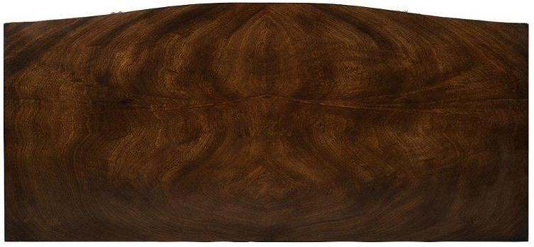 Chest Bow Front Solid Mahogany Swirl Syrup Brown Self Closing 4-Drawers-Image 2