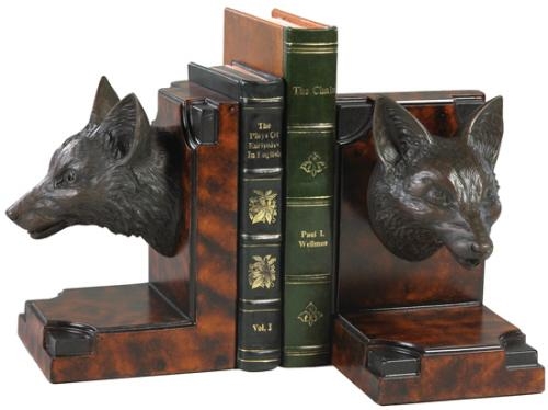 Bookends Fox Head Lifelike Hand Painted Resin OK Casting Made in USA Equestrian-Image 1