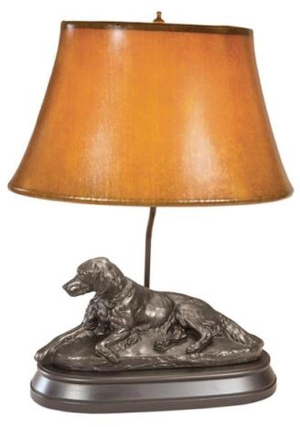 Sculpture Table Lamp TRADITIONAL Lodge Resting English Setter Dog 1-Light-Image 1