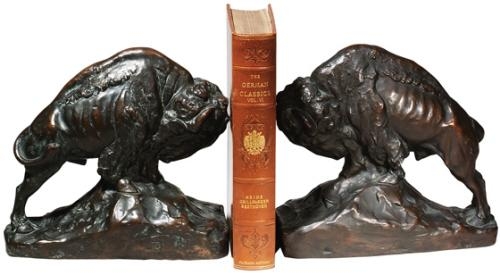 Bookends Bookend AMERICAN WEST Lodge Full Bodied Buffalo King of the Prairie-Image 1