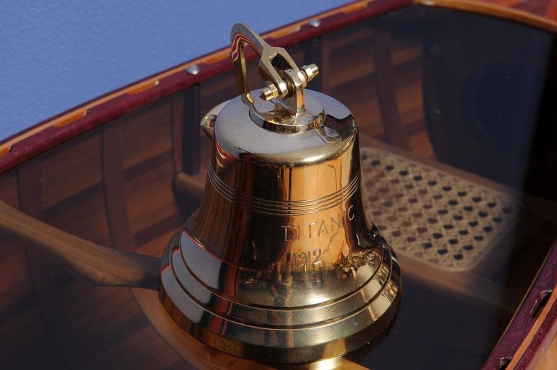 Ship Bell Traditional Antique Titanic Bulkhead Mount Bracket 6-In Gold Bra-Image 10