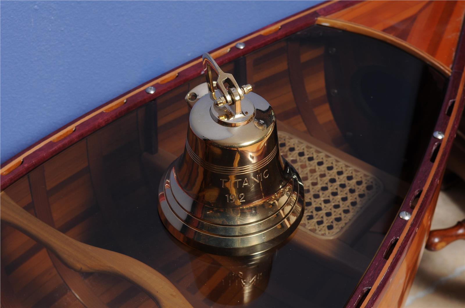 Ship Bell Traditional Antique Titanic Bulkhead Mount Bracket 6-In Gold Bra-Image 3