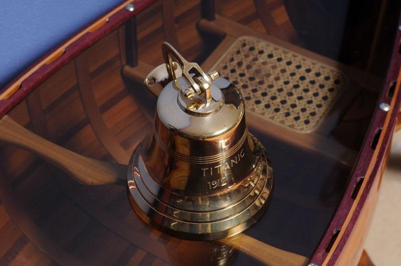 Ship Bell Traditional Antique Titanic Bulkhead Mount Bracket 6-In Gold Bra-Image 9