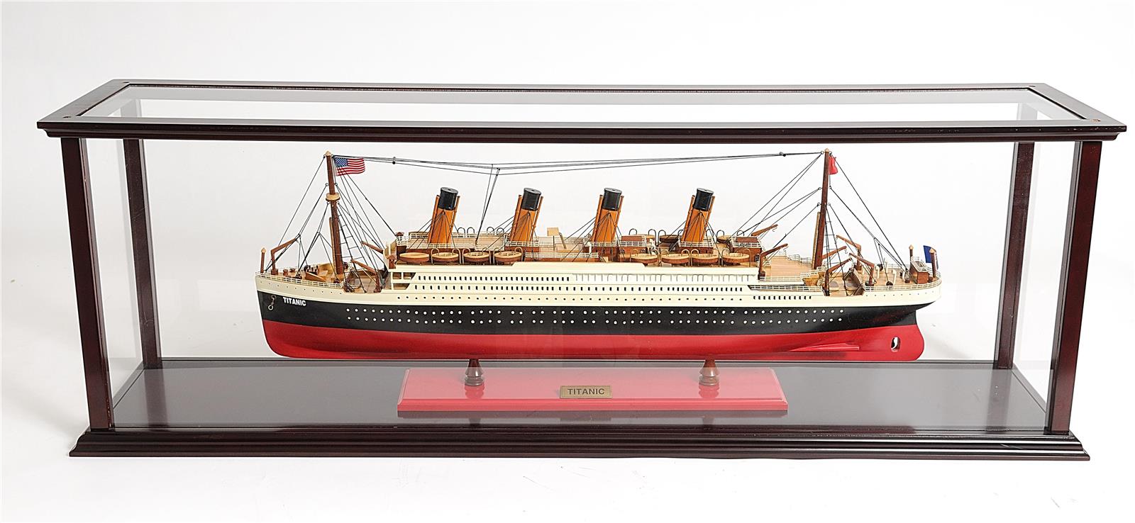 Display Case Traditional Antique For Cruise Liner Glass Model Not Inclu-Image 1