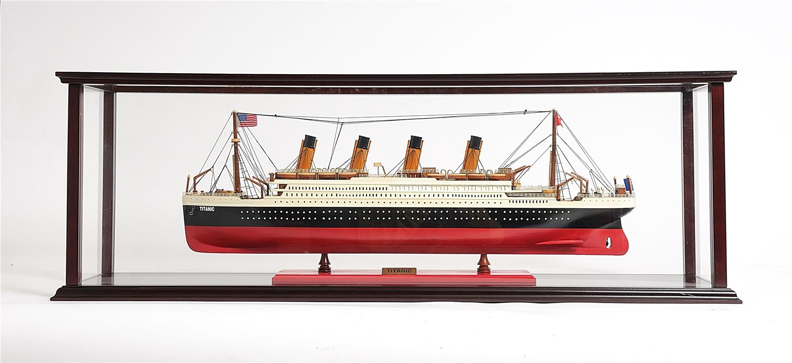 Display Case Traditional Antique For Cruise Liner Glass Model Not Inclu-Image 2