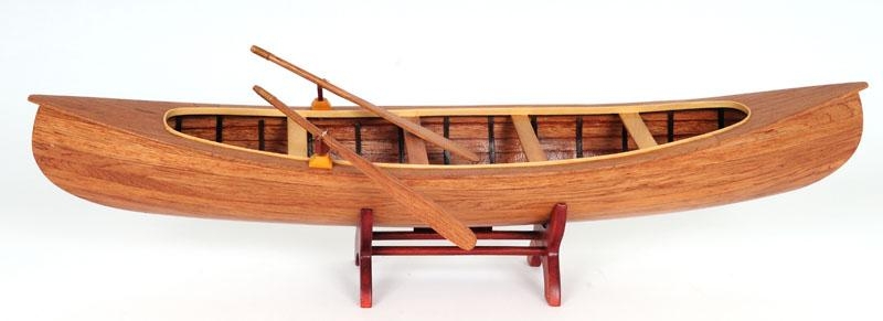 Model Canoe Watercraft Traditional Antique Peterborough Wood-Image 10