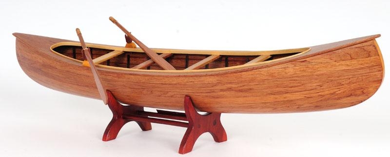 Model Canoe Watercraft Traditional Antique Peterborough Wood-Image 8