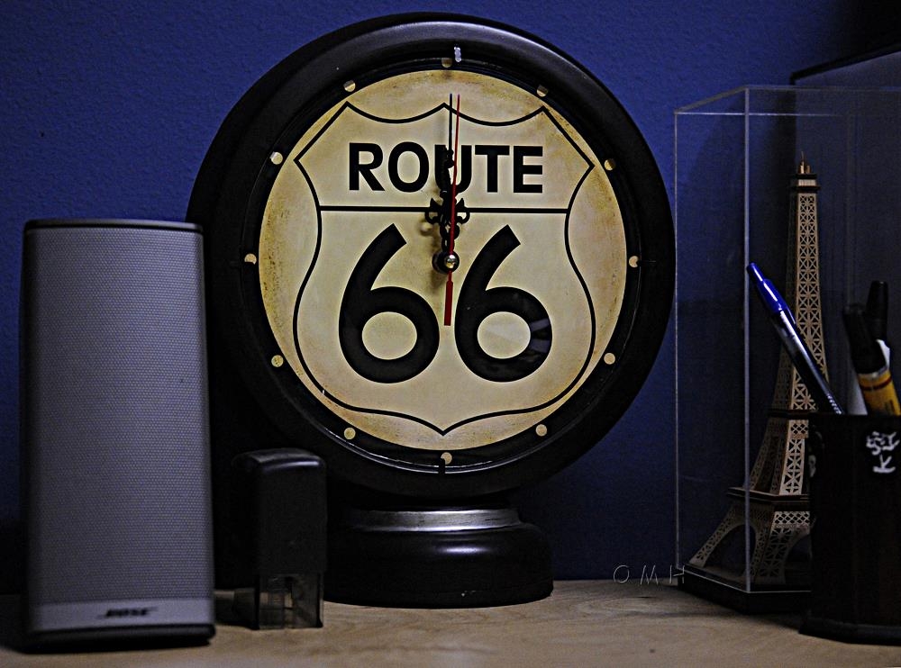 Clock Route 66 Round Metal Hand-Painted Battery Not Included Quartz Movement-Image 5