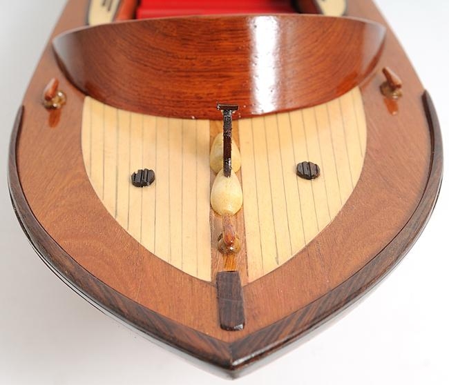 Model Motorboat Watercraft Traditional Antique Runabout Small Wood-Image 9