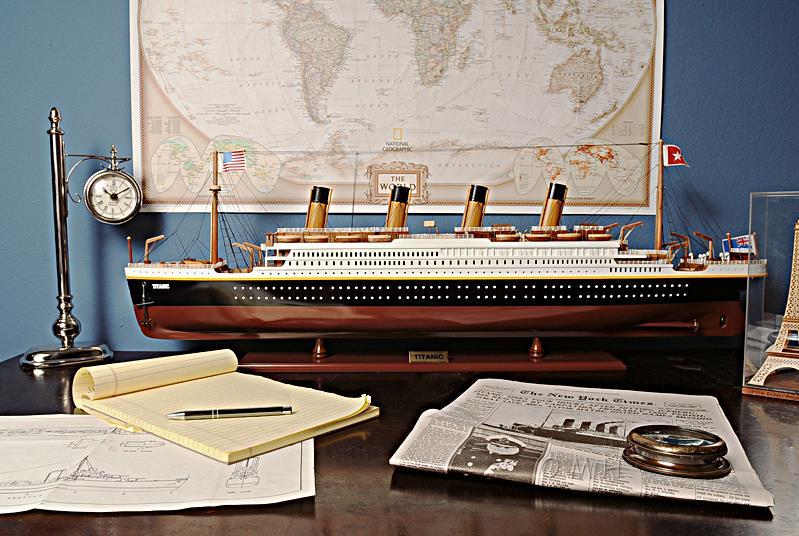 Ship Model Watercraft Traditional Antique Titanic Boats Sailing Medium Painted-Image 10