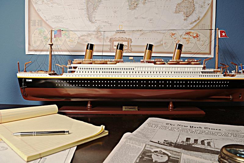 Ship Model Watercraft Traditional Antique Titanic Boats Sailing Medium Painted-Image 16