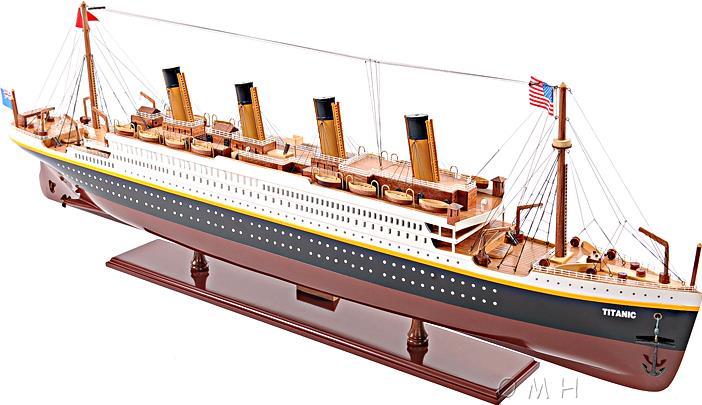 Ship Model Watercraft Traditional Antique Titanic Boats Sailing Medium Painted-Image 3