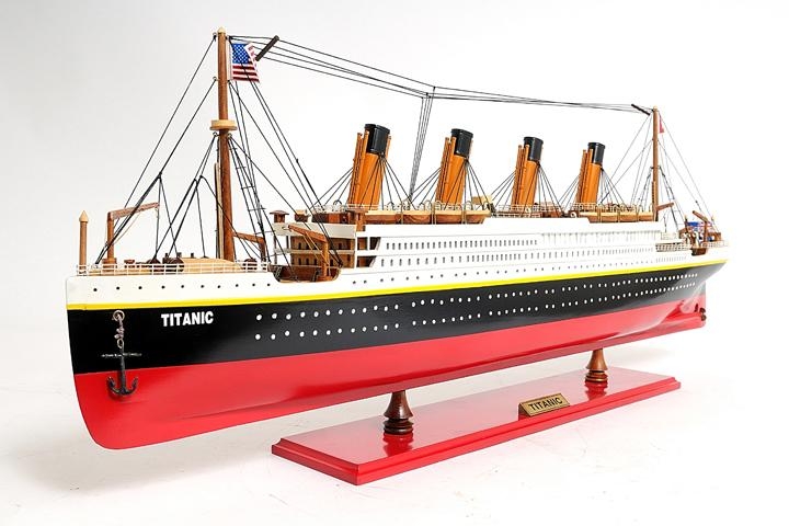 Ship Model Watercraft Traditional Antique Titanic Boats Sailing Medium Painted-Image 34