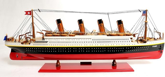 Ship Model Watercraft Traditional Antique Titanic Boats Sailing Medium Painted-Image 40