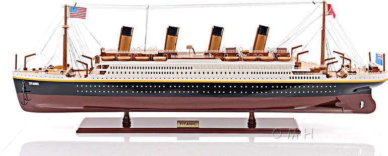 Ship Model Watercraft Traditional Antique Titanic Boats Sailing Medium Painted-Image 5