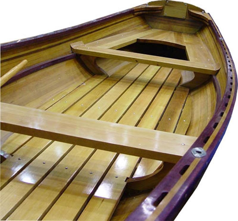 Dinghy Traditional Antique Real Whitehall 17-Ft 4-People Marine Varnish-Image 7
