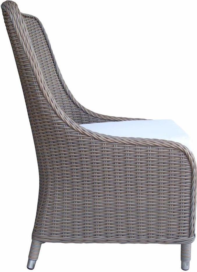Dining Chair PADMAS PLANTATION NAUTILUS Shades of Gray Tan All-Weather Wicker-Image 2
