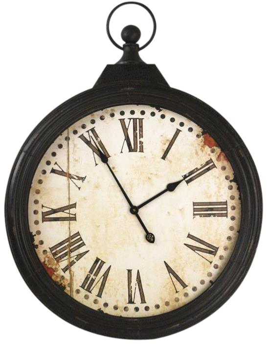 Clock Ebony Black Iron-Image 1