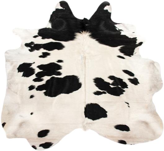 Cowhide BRAZILIAN Black White Hide Leather-Image 1